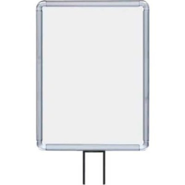 Lavi Industries , Vertical Fixed Sign Frame, , 11" x 14", For 7' Posts, Chrome 50-1131F7V/CL